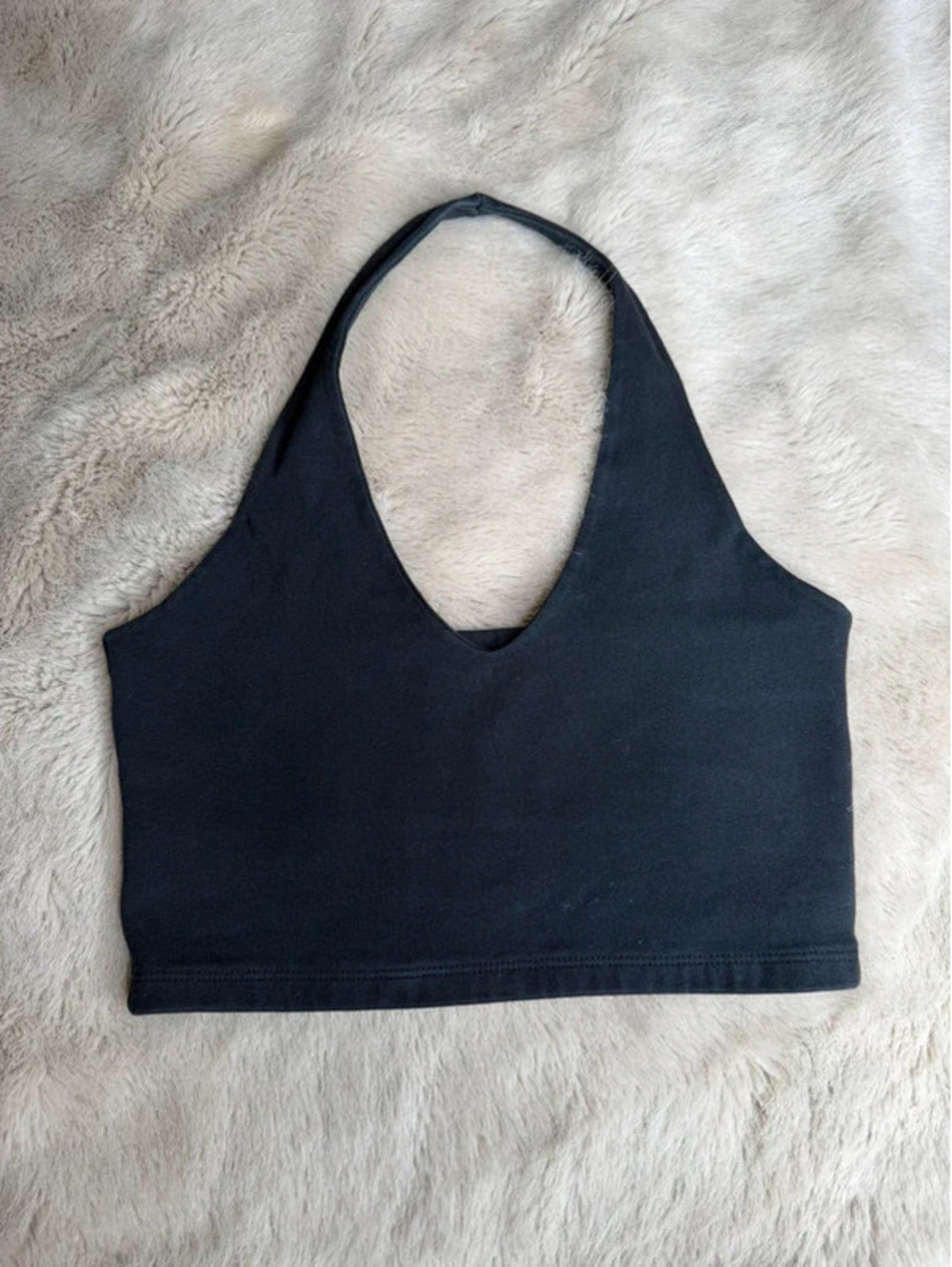 John Galt Brandy Melville black Alexis halter crop top one size